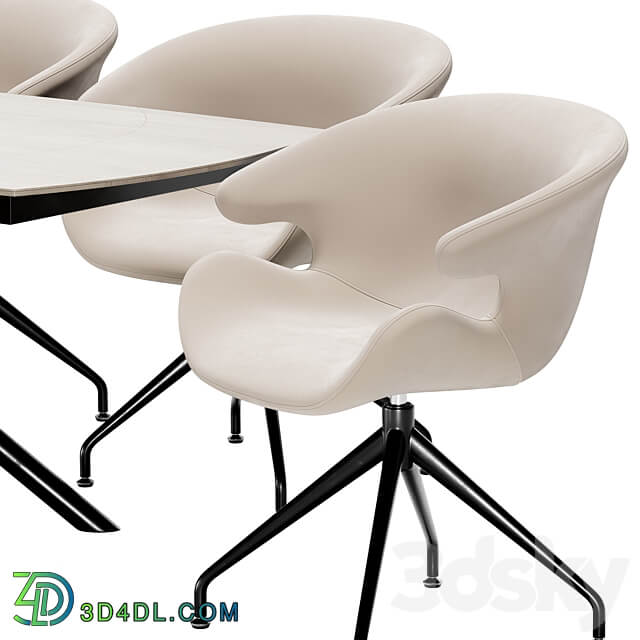 Table Chair Wing dining chair and table MK 7501 WD