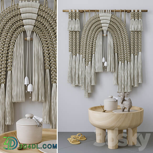 Decorative set with Wall Hanging Macrame 5