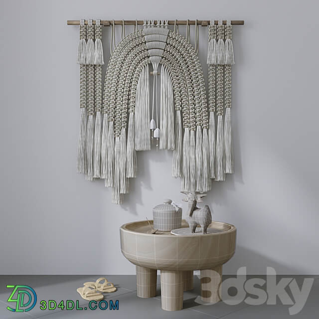 Decorative set with Wall Hanging Macrame 5