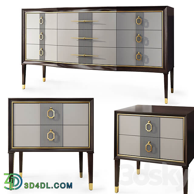 Sideboard Chest of drawer Chest of drawers and bedside table Caffe 39 Bianco. Nightstand sideboard by Stella del mobile