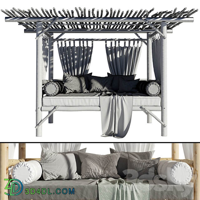 Other Landscape furniture with pergola and roof garden 04