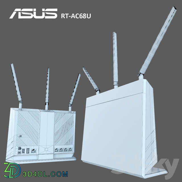 ASUS RT AC68U PC other electronics 3D Models