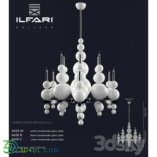 ILFARI TEARS FROM MOON H12 Pendant light 3D Models