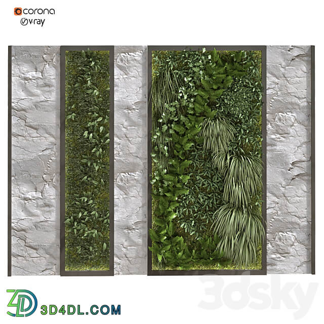 vertical plant 156 Fitowall 3D Models