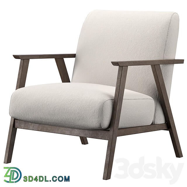 Cream armchair 3D Models 3DSKY