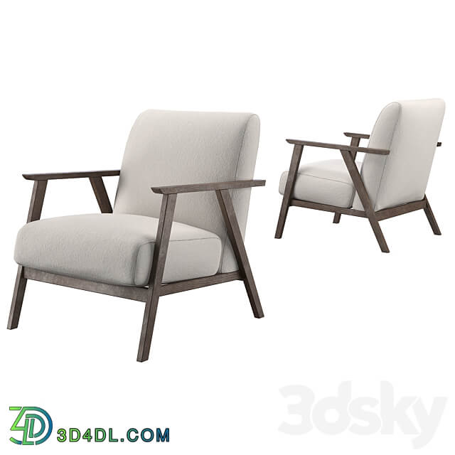 Cream armchair 3D Models 3DSKY