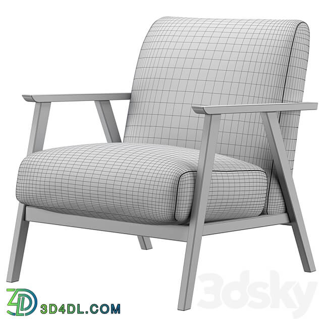 Cream armchair 3D Models 3DSKY
