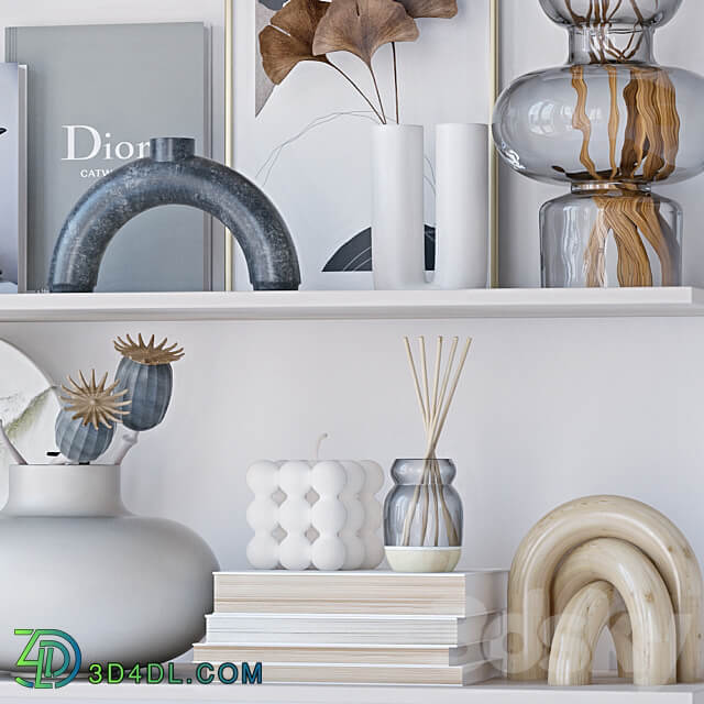 Shelves with decor 3D Models 3DSKY