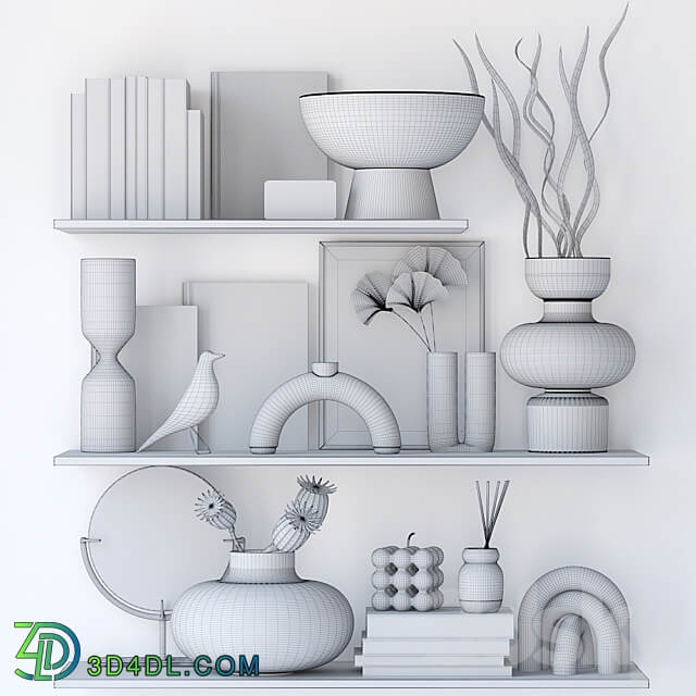 Shelves with decor 3D Models 3DSKY