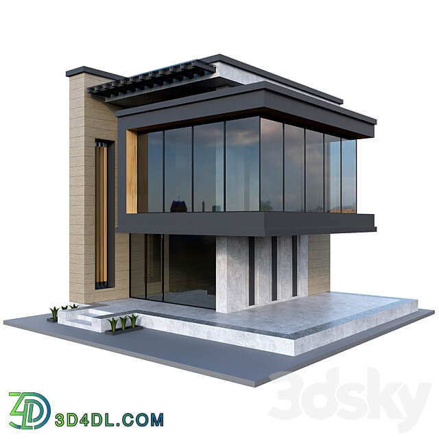 Concrete house 06 3D Models 3DSKY