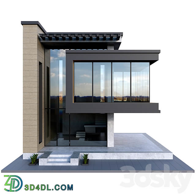 Concrete house 06 3D Models 3DSKY