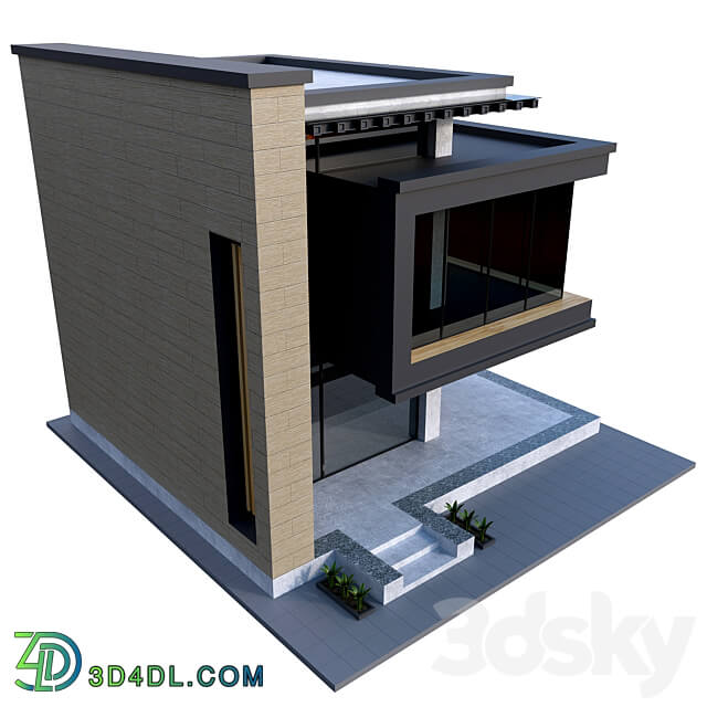 Concrete house 06 3D Models 3DSKY