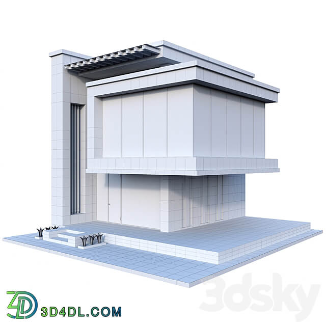 Concrete house 06 3D Models 3DSKY