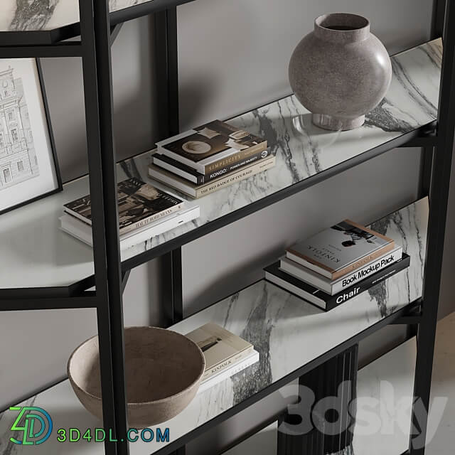 Opera Bookcase by Italon Rack 3D Models 3DSKY