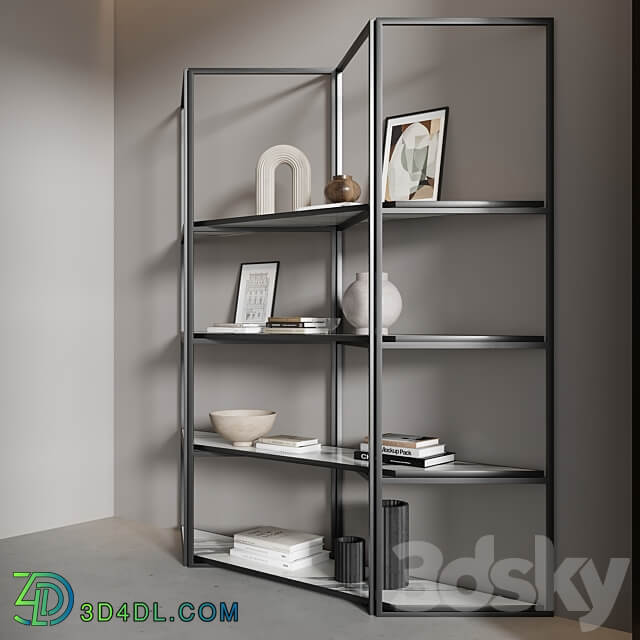 Opera Bookcase by Italon Rack 3D Models 3DSKY
