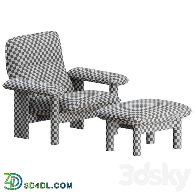 Brasilia Lounge Chair Ottoman by Menu 3D Models 3DSKY