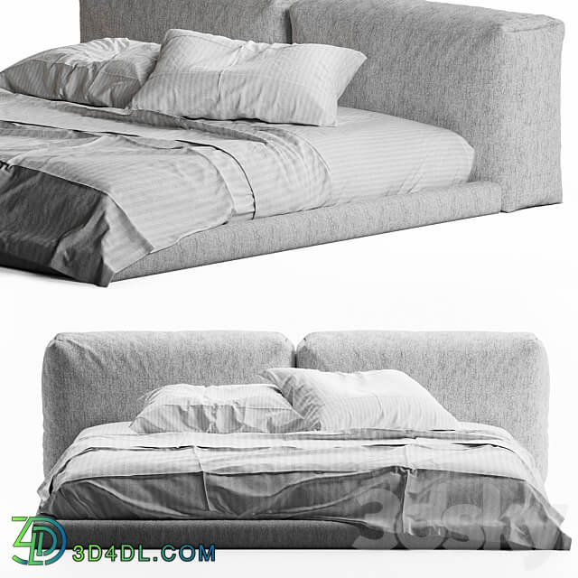 boca soft bed 1 Bed 3D Models 3DSKY