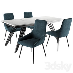 Zoe Chair and Parma Table Table Chair 3D Models 3DSKY 