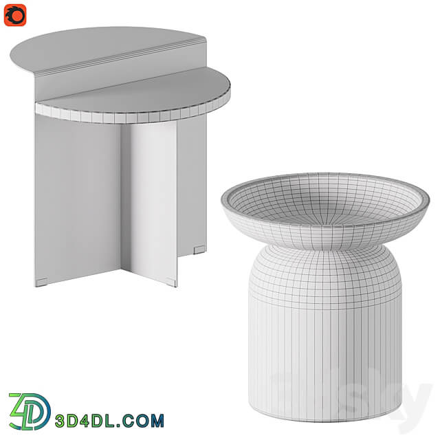 Set of coffee tables Cleary and Neiva 3D Models 3DSKY