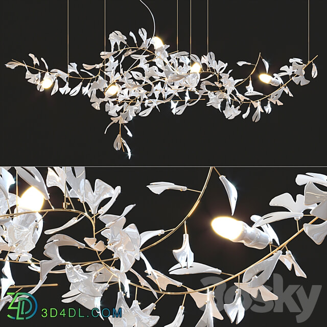 Andreea Braescu Ginkgo Chandelier Pendant light 3D Models 3DSKY