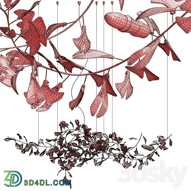 Andreea Braescu Ginkgo Chandelier Pendant light 3D Models 3DSKY