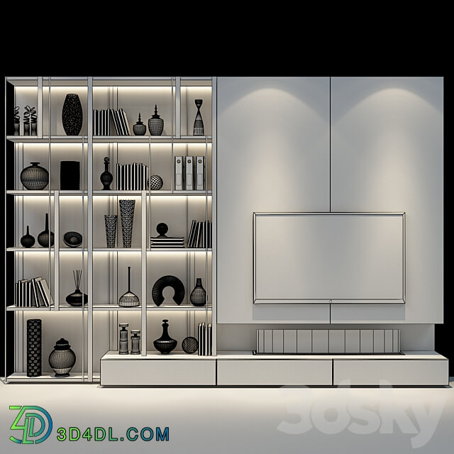 TV shelf 0453 3D Models 3DSKY