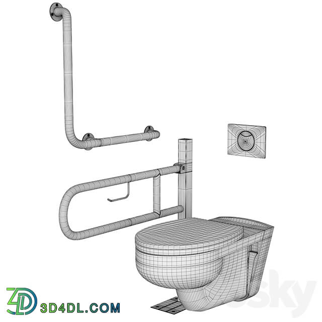 Toilet for people with disabilities 3D Models 3DSKY