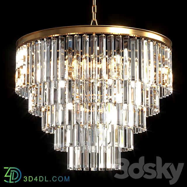 1920S Odeon Gold Pendant light 3D Models 3DSKY