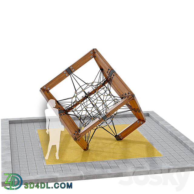 Children s play rope complex Cube. 3D Models 3DSKY