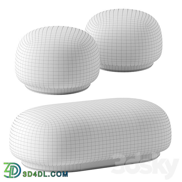 Rico ottoman by Ferm Living 3D Models 3DSKY