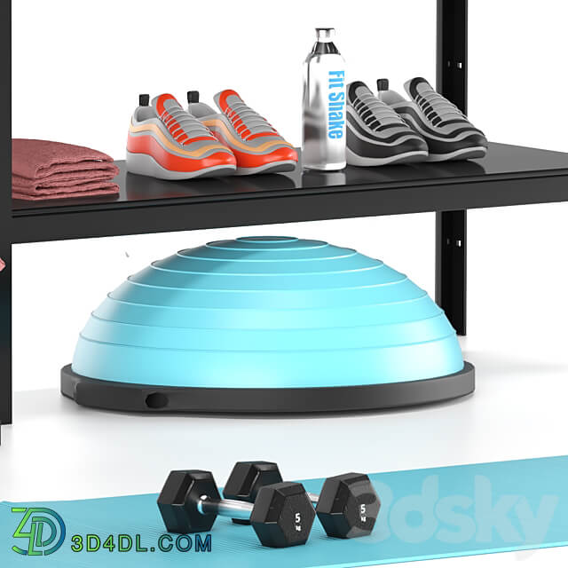 Fitness Equipment room set 02 3D Models 3DSKY