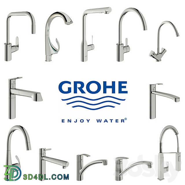 GROHE faucets for the kitchen Faucet 3D Models