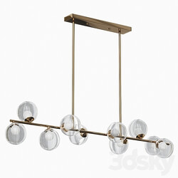 Parker chandelier 10 glass matt golds Pendant light 3D Models 3DSKY 