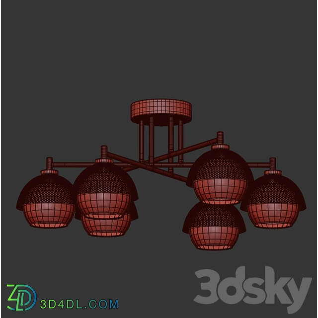 Ceiling chandelier Lumion Jade 4456 6C Ceiling lamp 3D Models 3DSKY