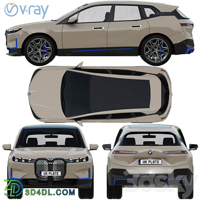 BMW IX 3D Models 3DSKY