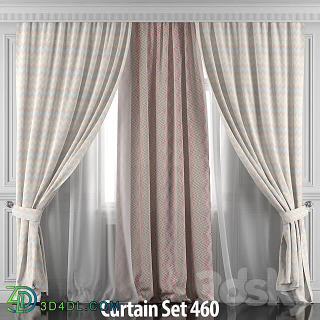 Set of curtains 456 461 3D Models 3DSKY