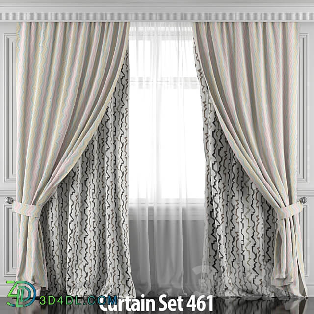 Set of curtains 456 461 3D Models 3DSKY