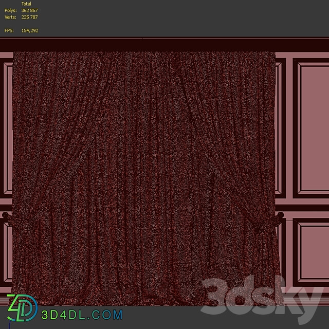 Set of curtains 456 461 3D Models 3DSKY