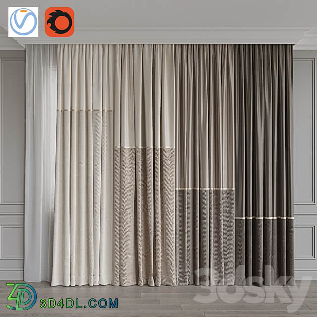 Set of curtains 109 3D Models 3DSKY