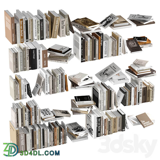 Book collection set3 3D Models 3DSKY