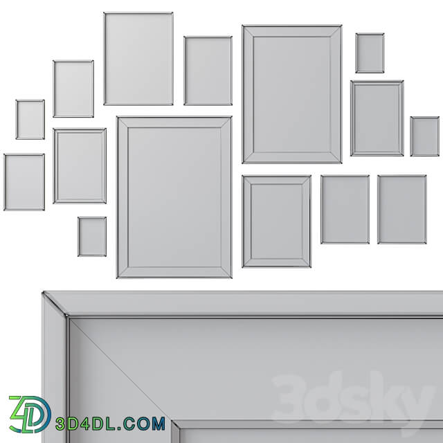 Set of large wall paintings 1498 3D Models 3DSKY