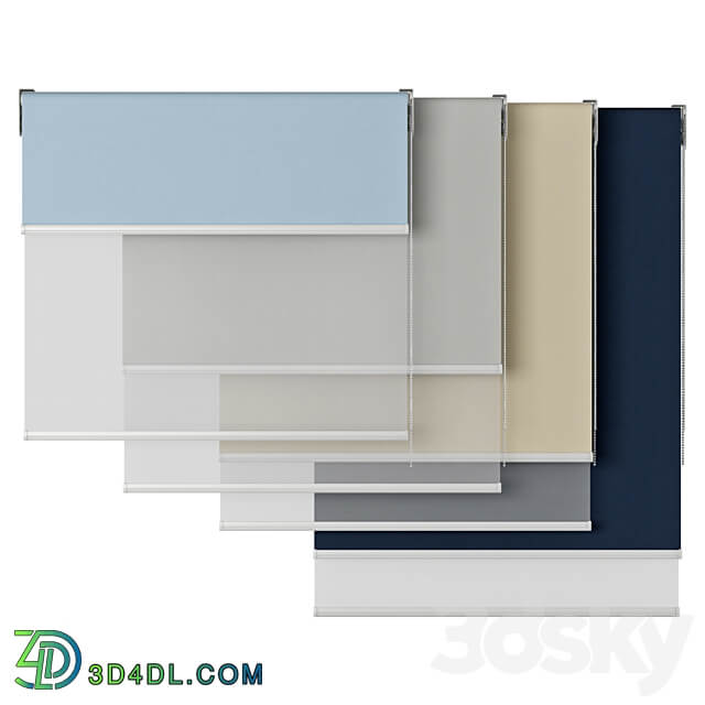 Roller Blind 83 Dual Roller Shades Blinds Direct 3D Models 3DSKY