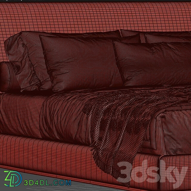 Poliform Gentleman Bed Bed 3D Models 3DSKY