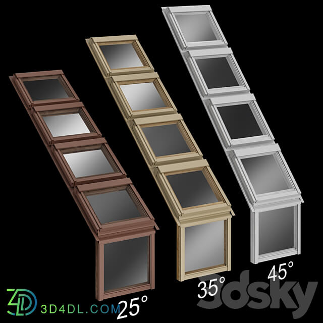 Skylights Roof windows mansard 3D Models 3DSKY