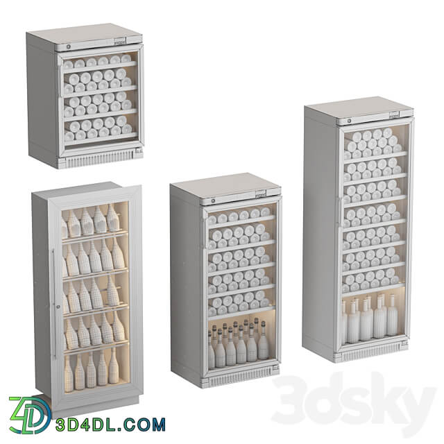 Wine showcase refrigerators POZIS. 4 models 3D Models 3DSKY