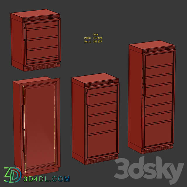 Wine showcase refrigerators POZIS. 4 models 3D Models 3DSKY