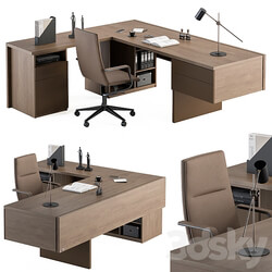 Boss Desk Wood and MDF Office Furniture 243 3D Models 3DSKY 