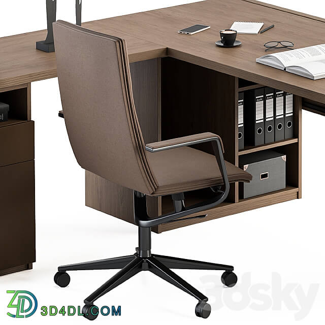 Boss Desk Wood and MDF Office Furniture 243 3D Models 3DSKY