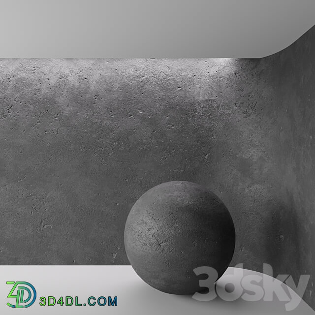 Concrete wall Stone 3D Models 3DSKY