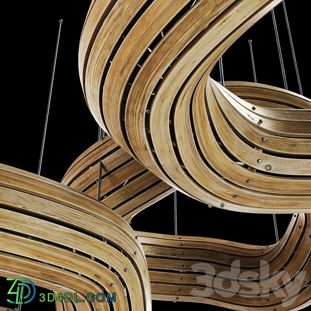 Bagel wood board decor n2 Bagels from wooden boards decor number 2 3D Models 3DSKY